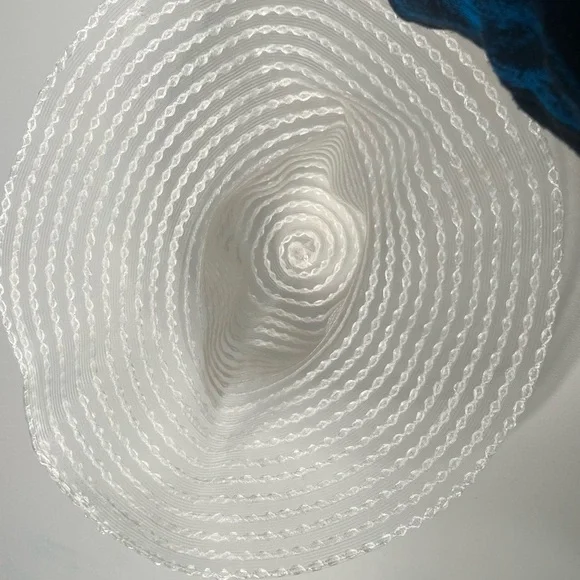 Elegant White Sun Hat Sheet Summer Beach Hat simple - Picture 6 of 6